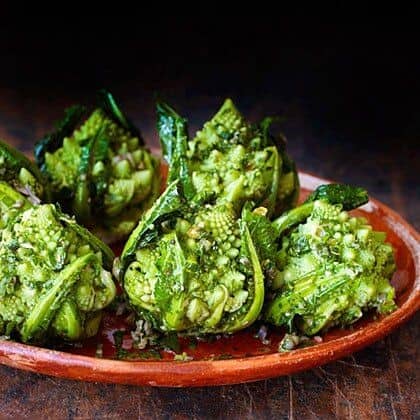 Broccoli Romanesco With Green Herb Sauce