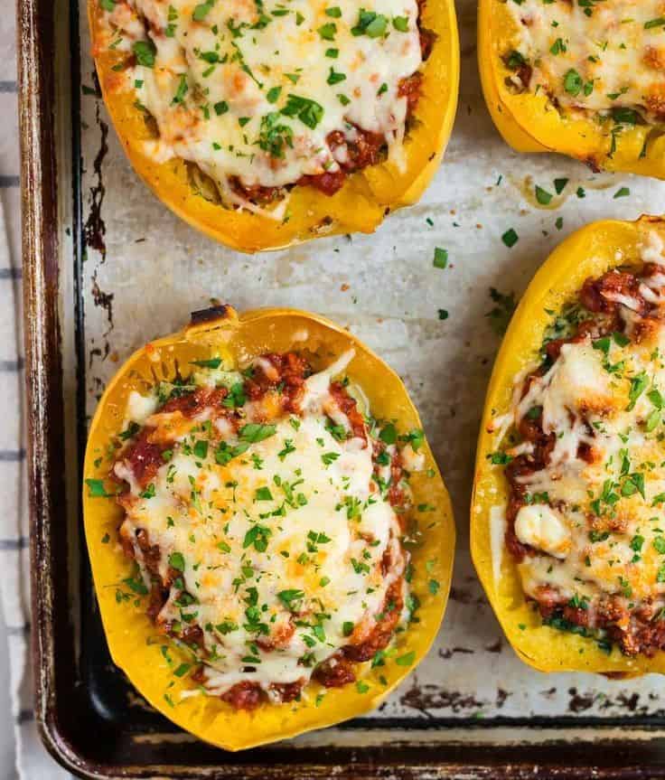 Burrito Spaghetti Squash Boats Recipe