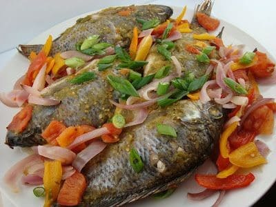 Whole Baked Tilapia Cuban Style