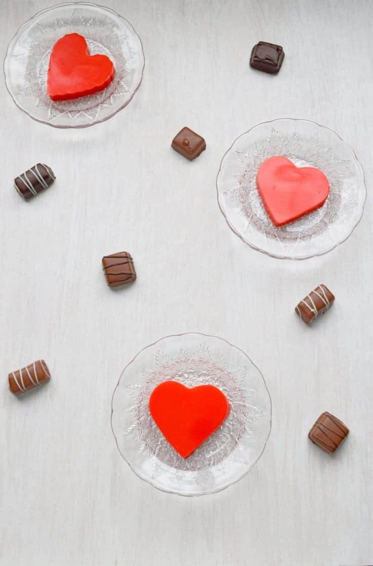 Creamy Valentine Jello Hearts