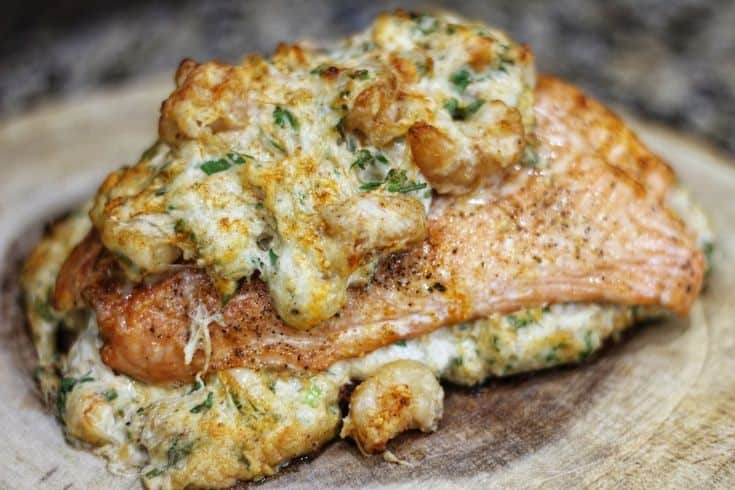 Crab & Shrimp Stuffed Salmon