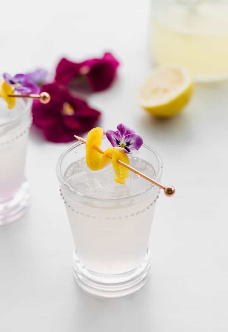 Spiked Creme De Violette Lemonade