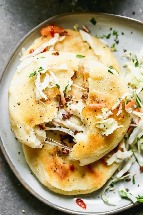 Cheesy Salvadoran Pupusas With Chorizo