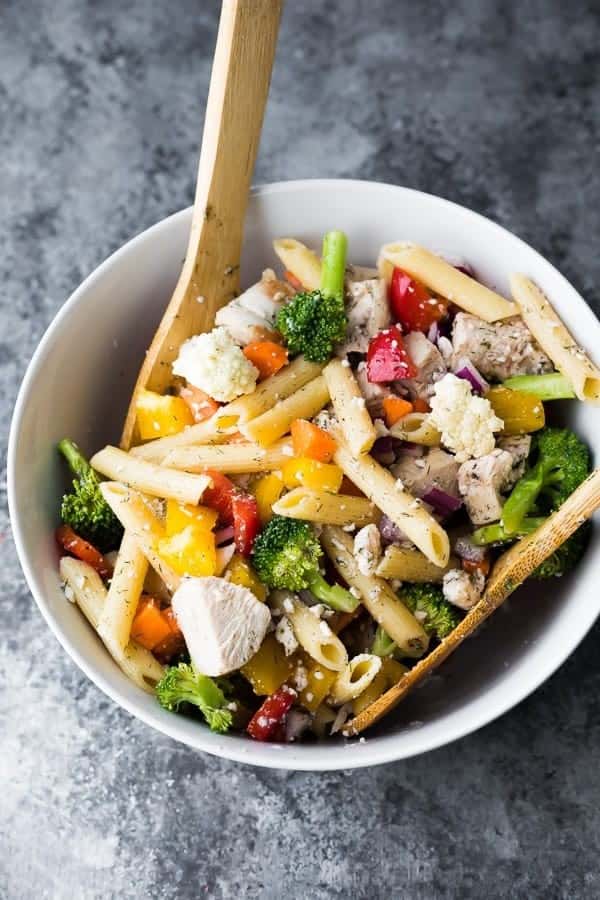 Greek Chicken Pasta Salad