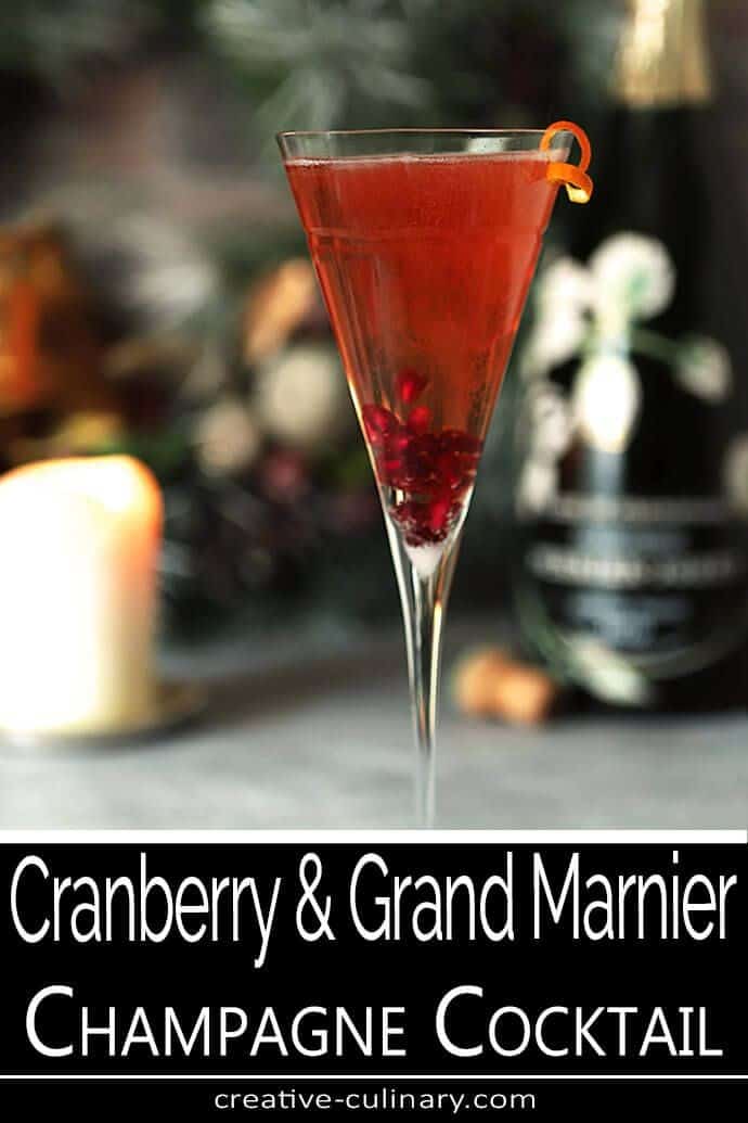 Cranberry And Grand Marnier Champagne Cocktail