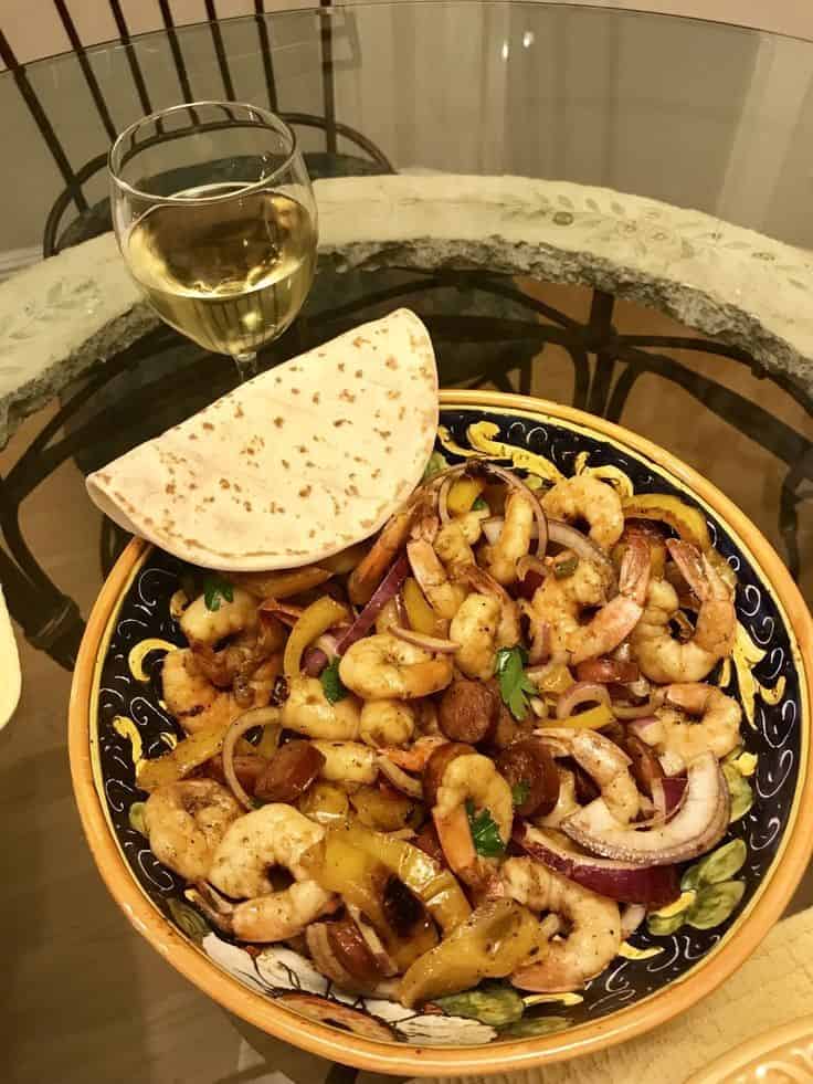 Shrimp With Linguiça