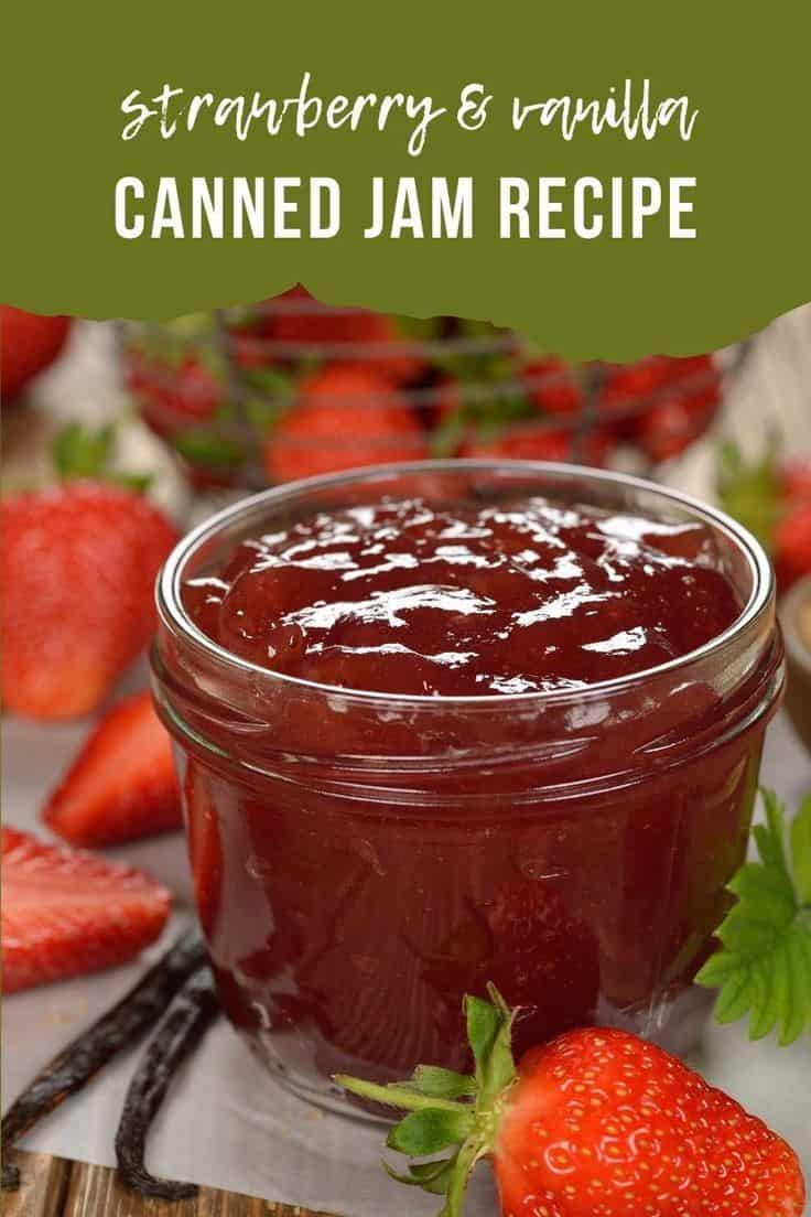 Low Sugar Strawberry Vanilla Jam