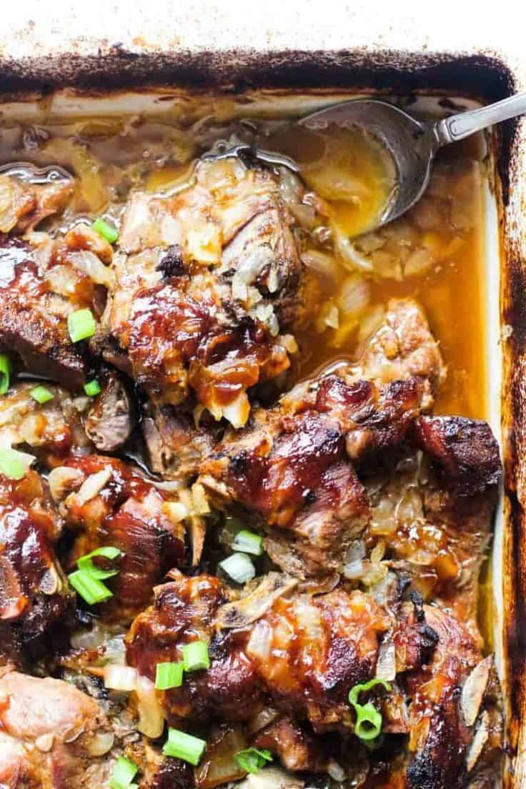 Baked Pork Neck Bones With BBQ Sauce