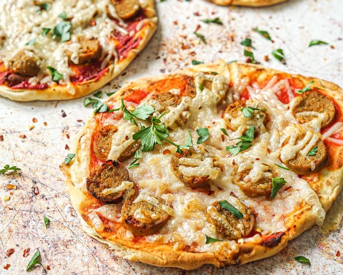 Vegan Naan Pizza