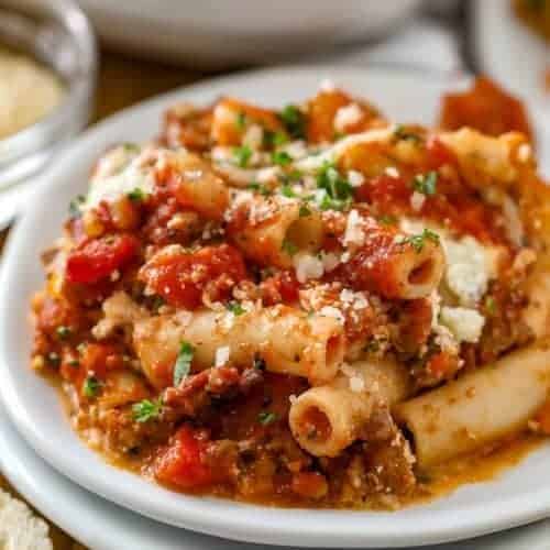 One Pot, Sun-Dried Tomato Pasta with Whipped Ricotta