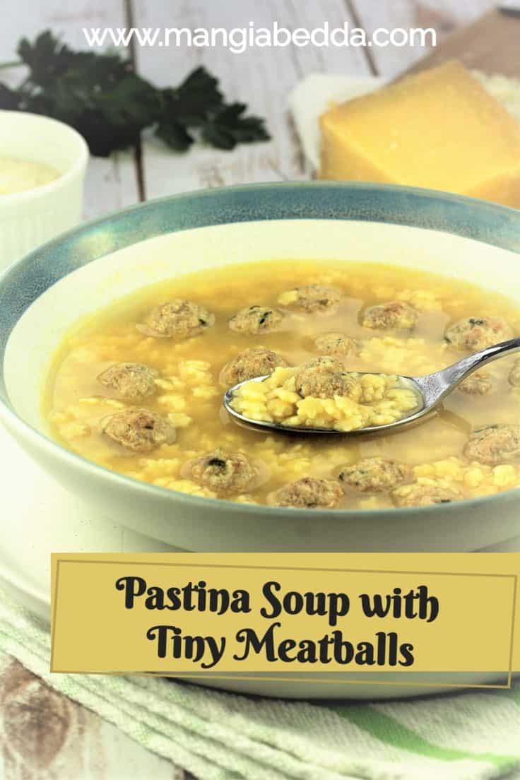 Pastina Soup With Tiny Meatballs