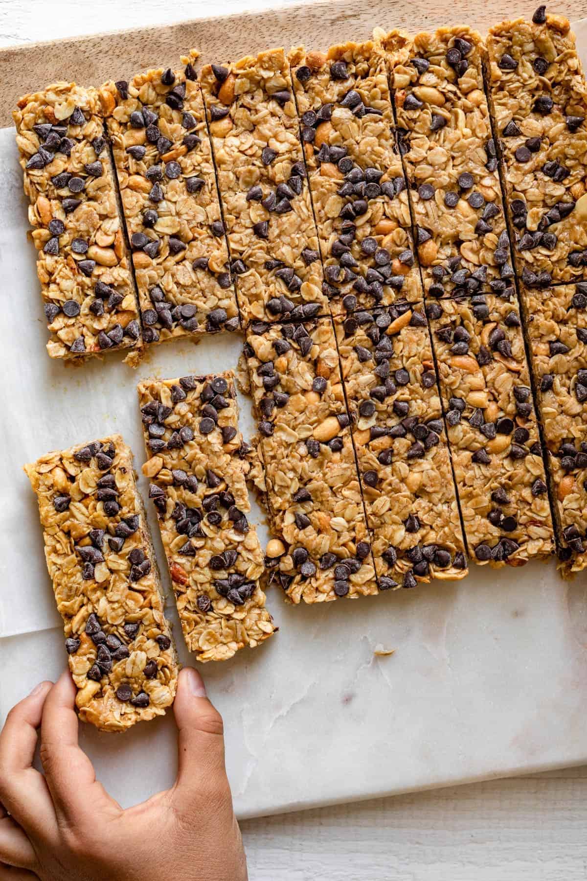 Chocolate Peanut Butter Granola Bars