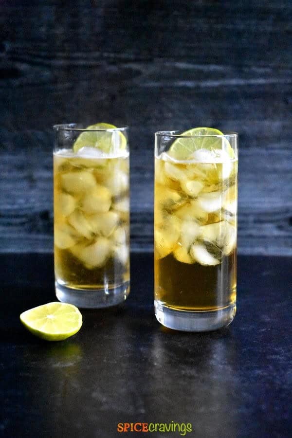 Low-Carb Dark and Stormy Cocktail