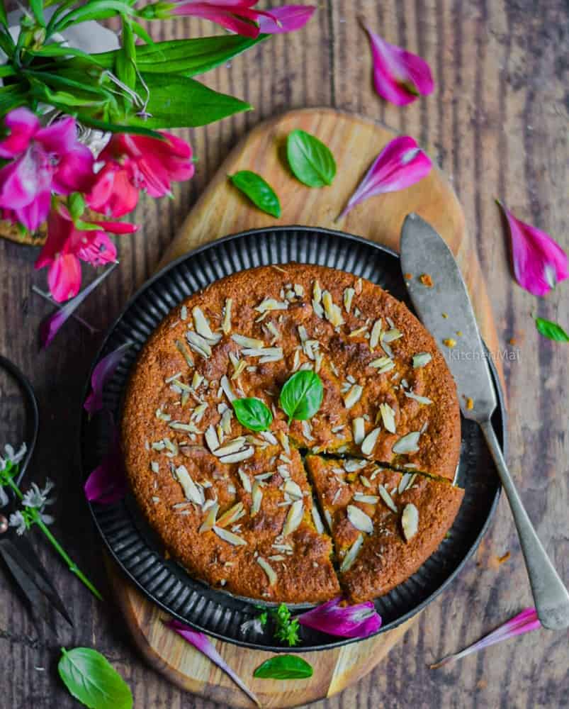 Almond Cardamom Sponge Cake