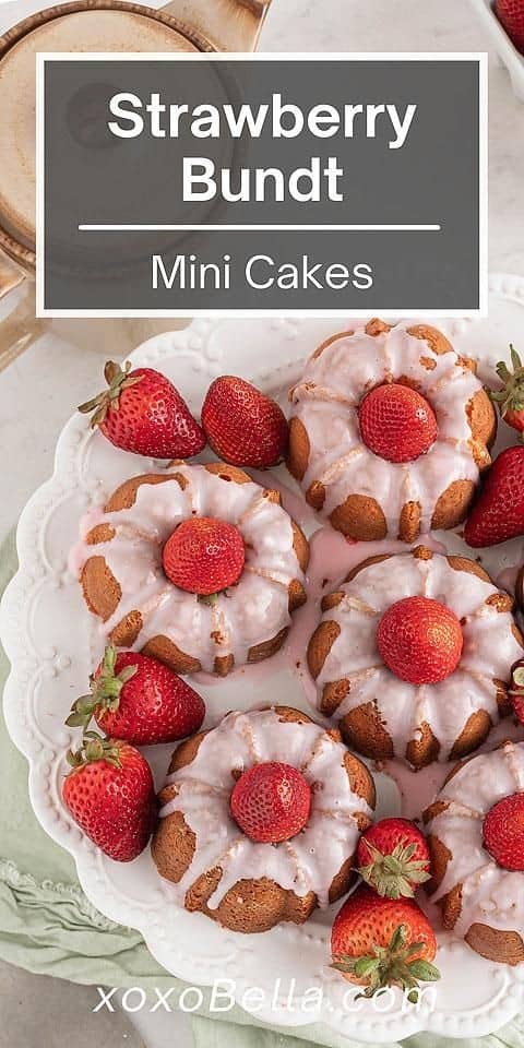 Mini Strawberry Bundt Cakes