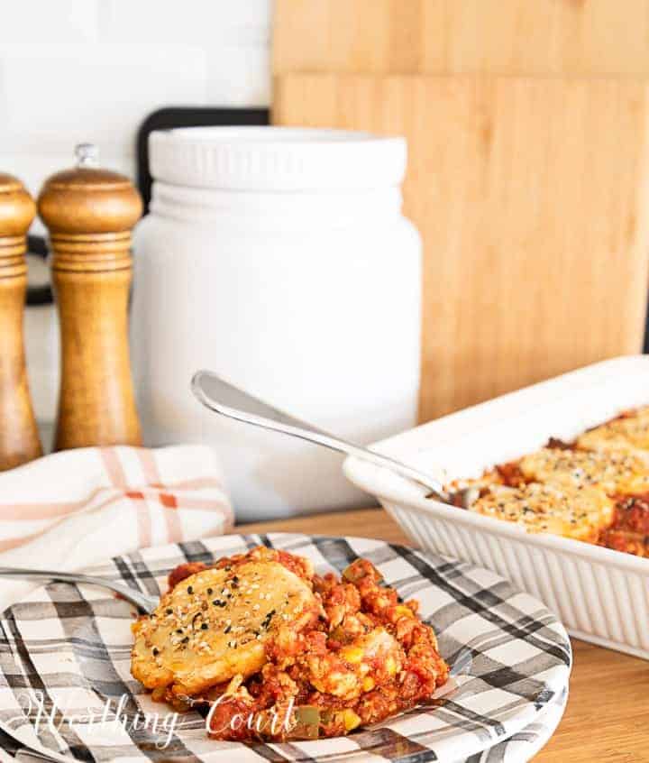 Weight Watchers Sloppy Joe Casserole with Biscuit Topping