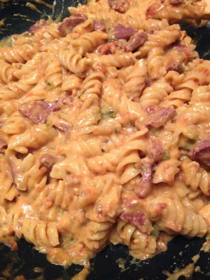 Southwestern Cheesy Noodle Casserole With Venison Ring Bologna