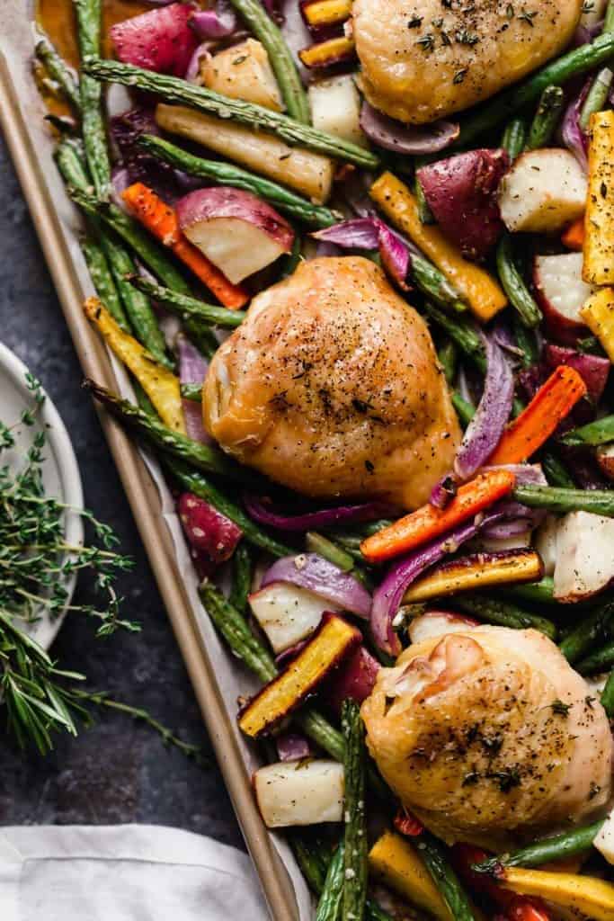 One-Pan Roasted Chicken And Vegetables