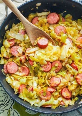 Cabbage & Turkey Kielbasa Skillet