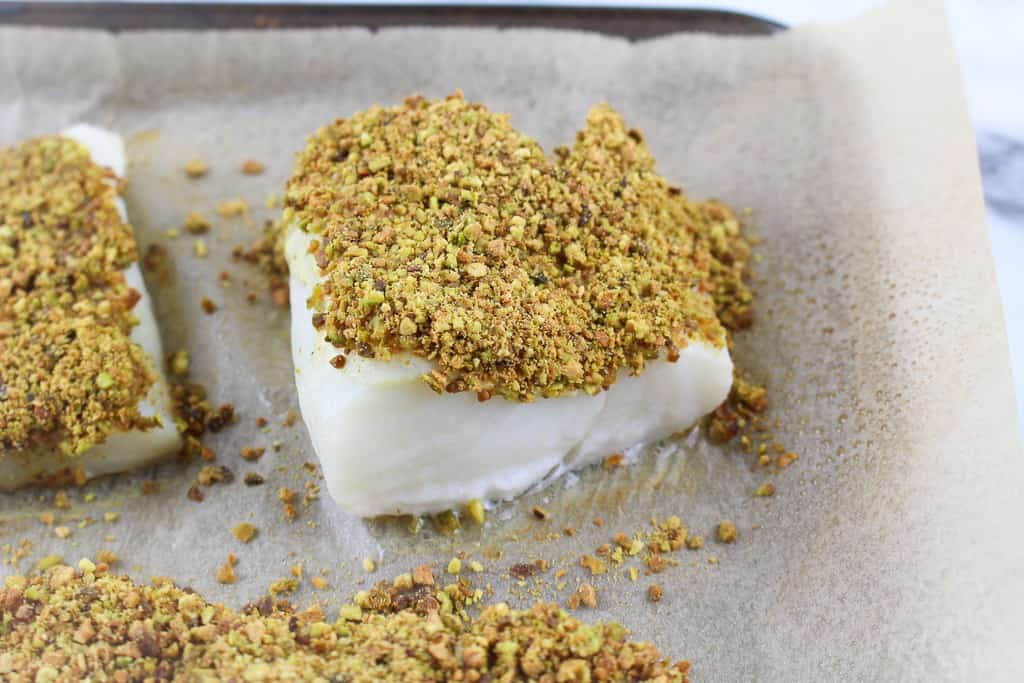 Pistachio Crusted Baked Cod