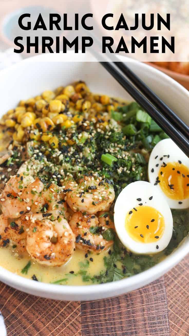 Garlic Cajun Shrimp Ramen