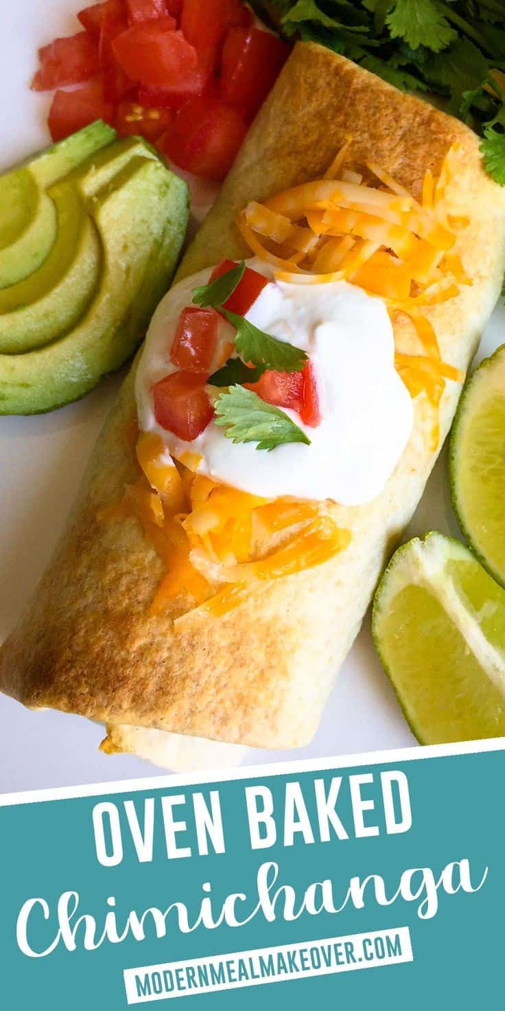 Oven-Baked Ground Beef Chimichanga