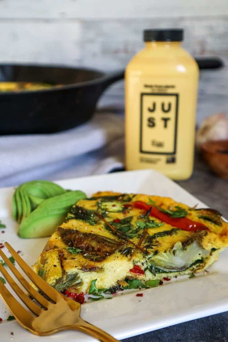 Plant-Based Spinach Artichoke Frittata