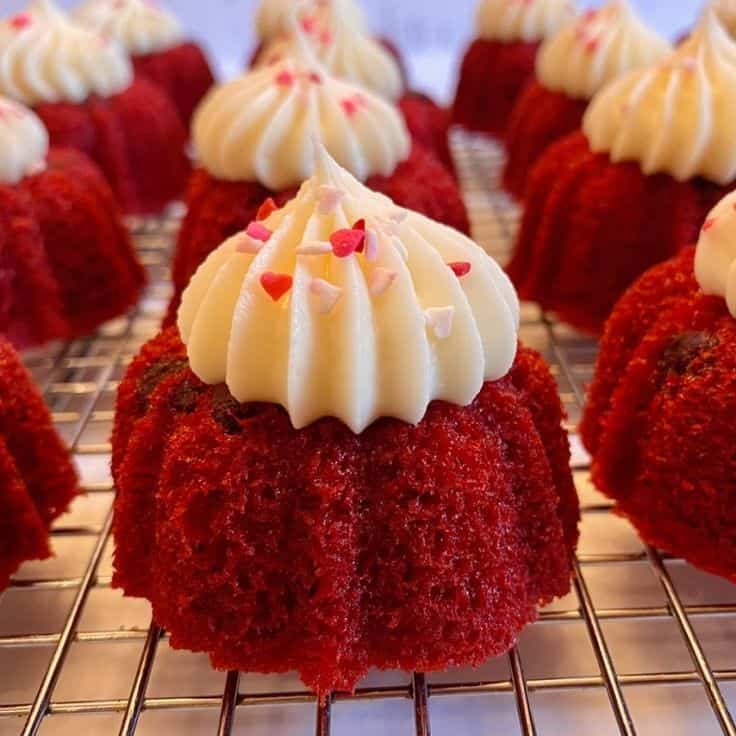 Mini Red Velvet Bundt Cakes