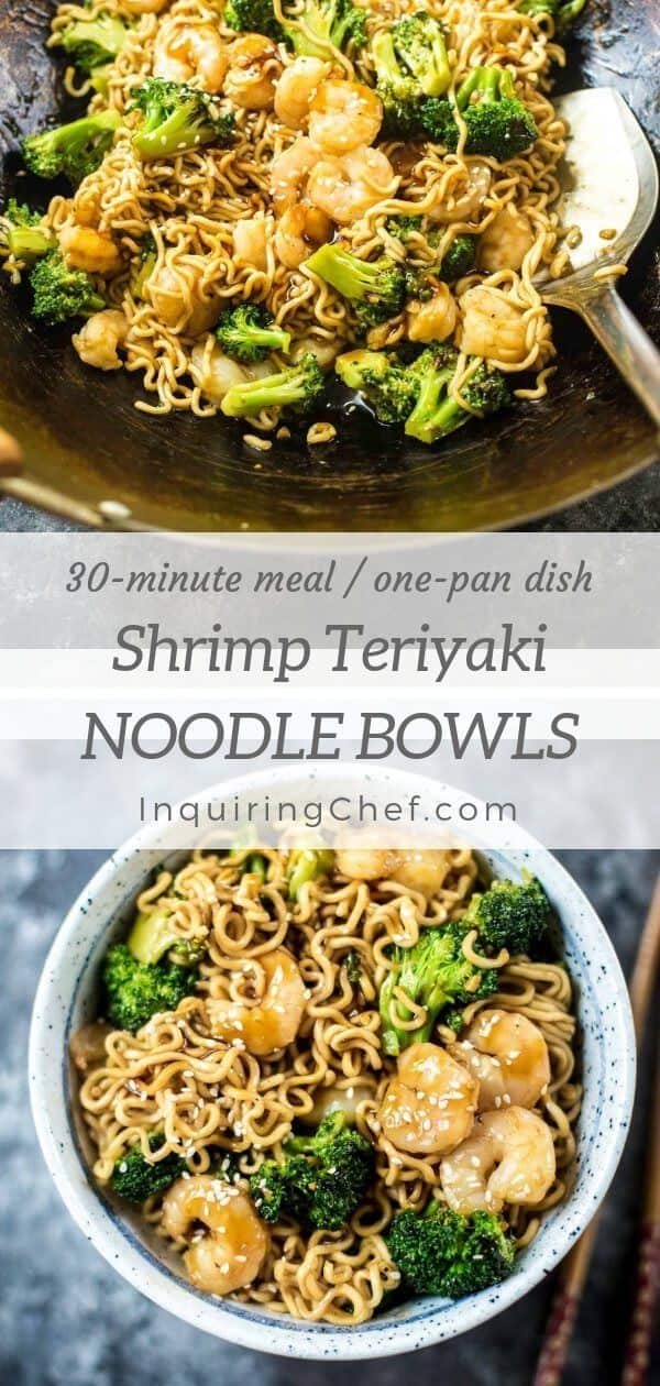 30-Minute Shrimp Teriyaki Noodle Bowls